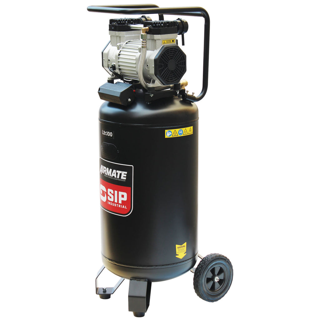SIP DD 3hp 100ltr Low Noise Oil-Free Vertical Compressor
