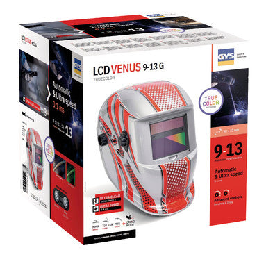 GYS LCD Venus 9/13G True Colour Welding Helmet - Red