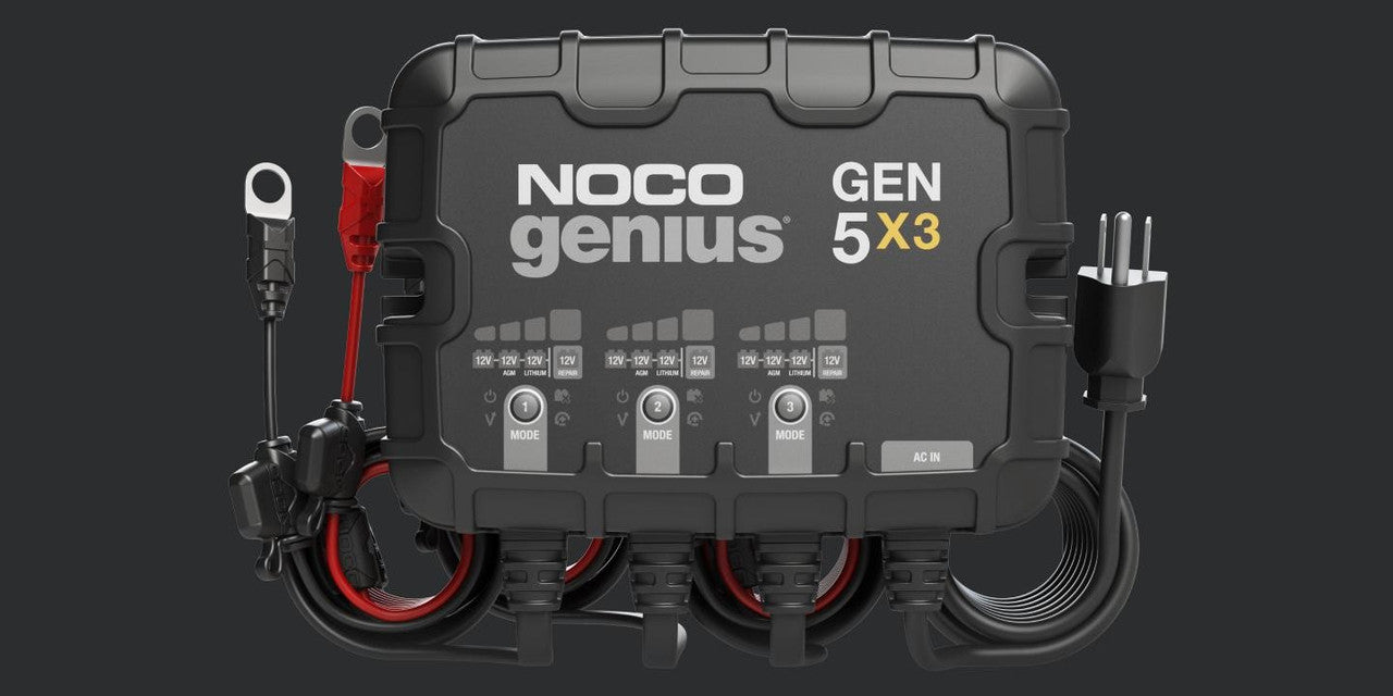 Noco Gen5x3 12V 3-Bank 15 Amp On-Board Battery Charger