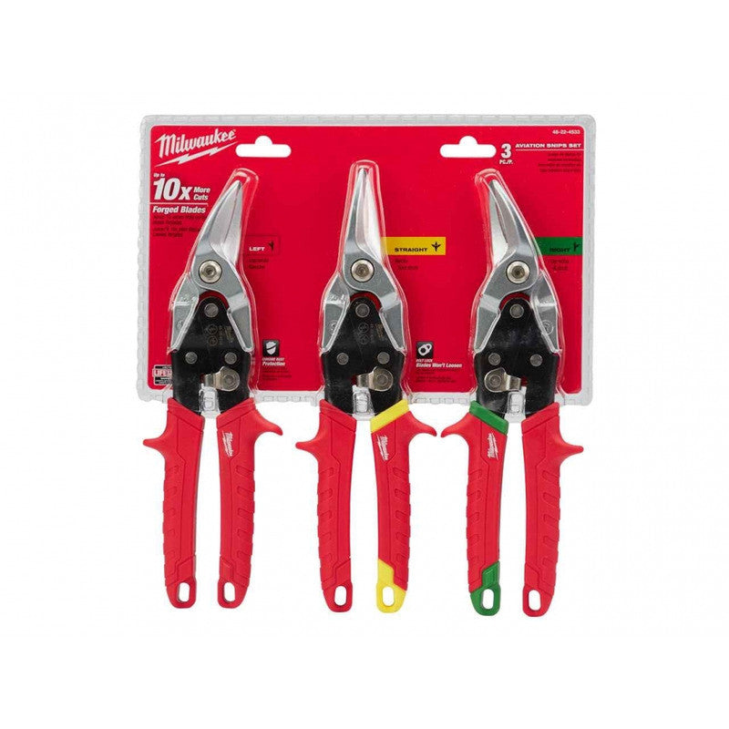 Milwaukee 3pcs Set Metal Tin Snips - 1pc 48224533