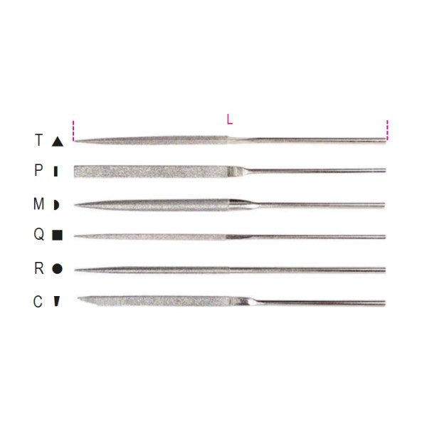 Beta Single Diamond Needle File - P