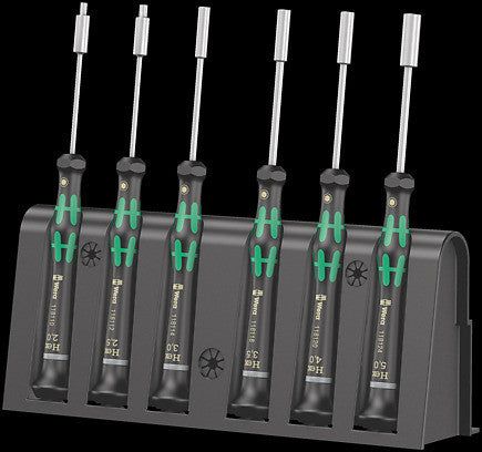 Wera Tools 6pc Kraftform Micro Hex Nut Driver Set