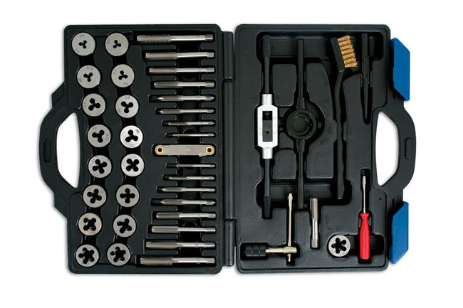 Laser Tools Tap and Die Set 40pc 3-12mm
