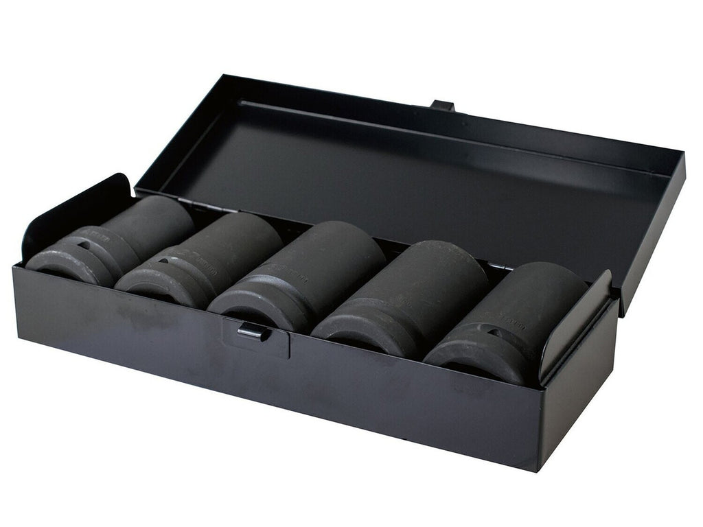 Meteor Sockets 5pc 1in Drive Deep Impact Socket Set