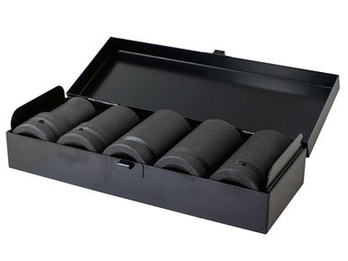 Meteor Sockets 5pc 1in Drive Deep Impact Socket Set