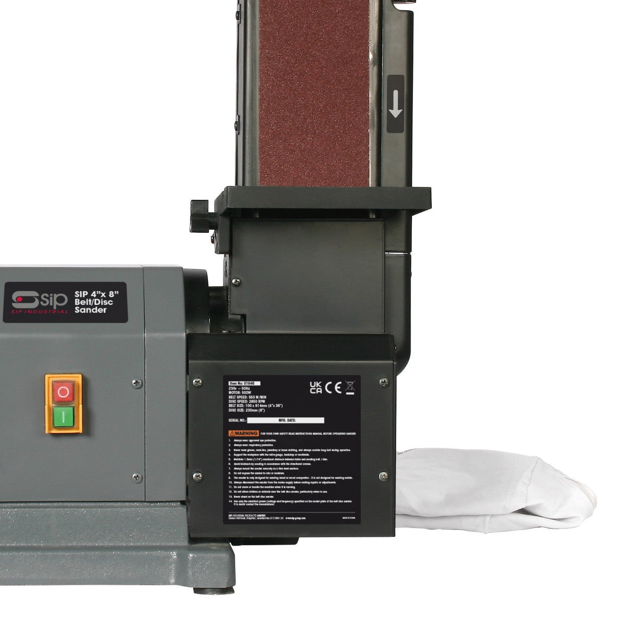 SIP 4" x 8" Belt Disc Sander