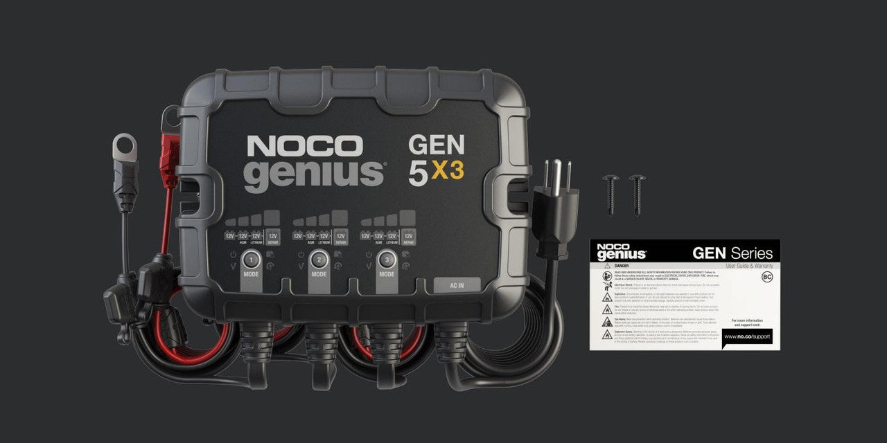 Noco Gen5x3 12V 3-Bank 15 Amp On-Board Battery Charger