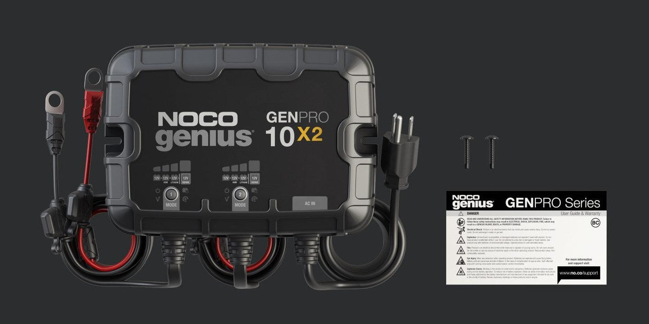 Noco Genpro10x2 12V 2-Bank 20Amp On-Board Battery Charger