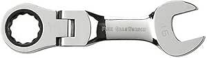 Gearwrench Stubby Flex-Head Combination Ratcheting Wrench 16mm