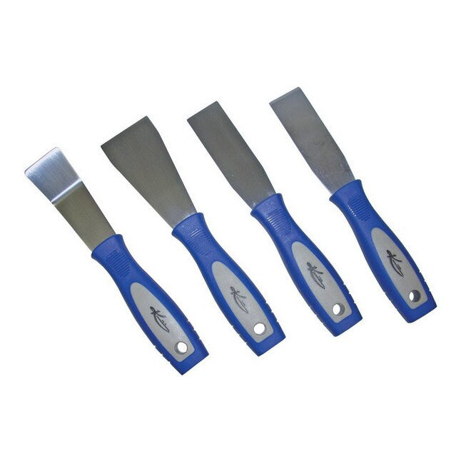 K Tool Scraper Set Satinless Steel Blades 4Pc