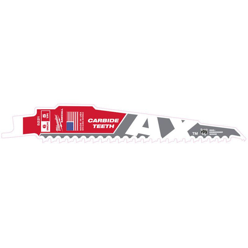 Milwaukee Sawzall Saw Blade TCT AX 150 - 1pc 48005221