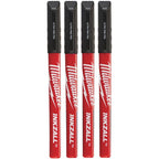 Milwaukee INKZALL Jobsite Fine Tip Black Pens - 4pc 48223164