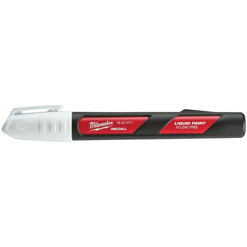 Milwaukee Inkzall 12pc Liquid Paint Marker - White