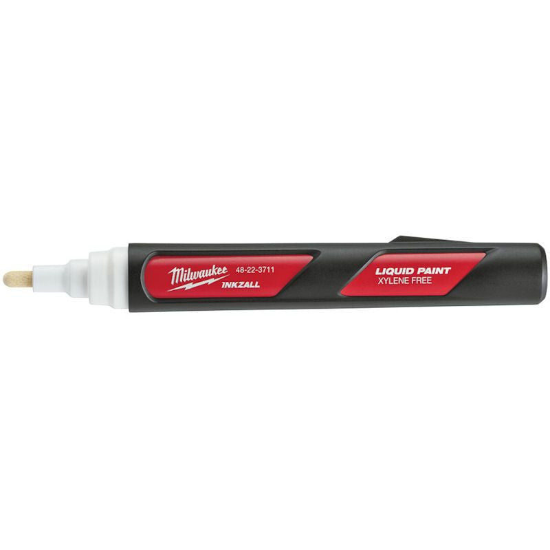 Milwaukee Inkzall 12pc Liquid Paint Marker - White