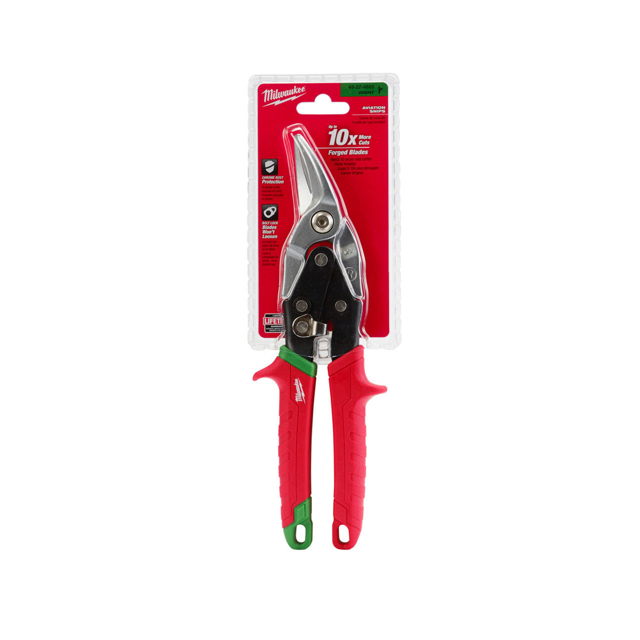 Milwaukee Right Cut Metal Snips - 1pc