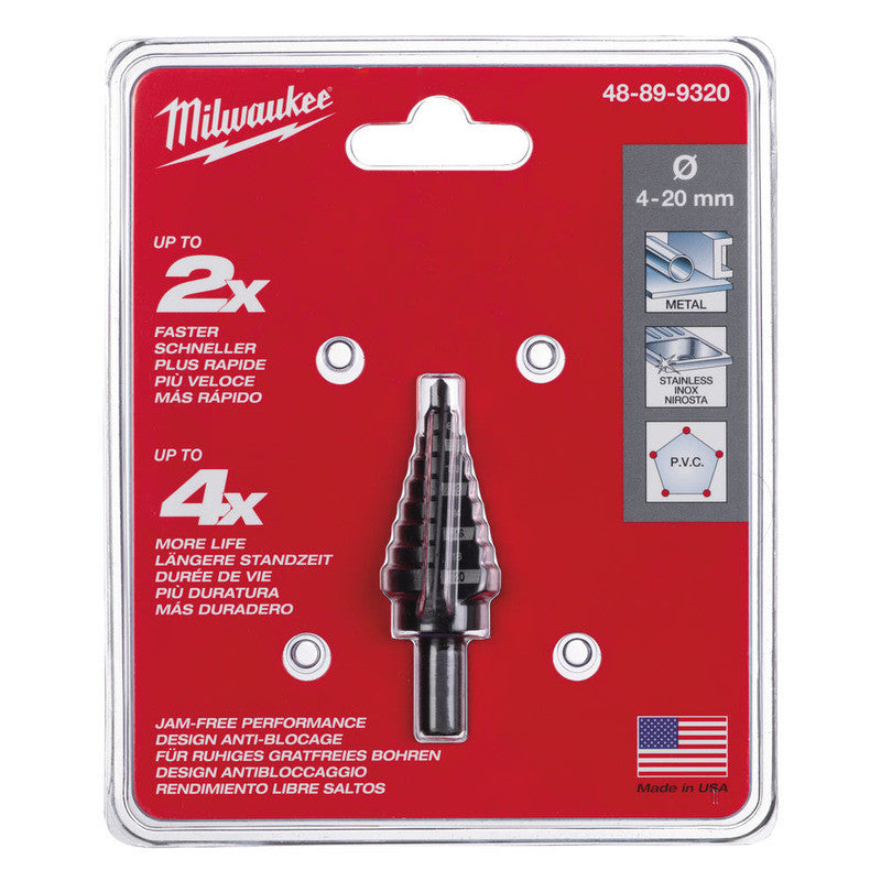 Milwaukee Step Drill 4-20mm-1pc 48899320