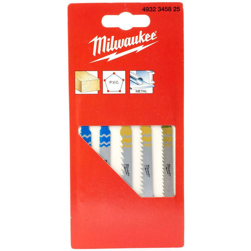 Milwaukee Jigsaw Blade Set - 5pcs 4932345825