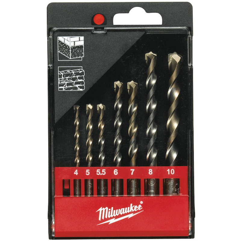 Milwaukee Masonary Drill Bit Set 7Pc