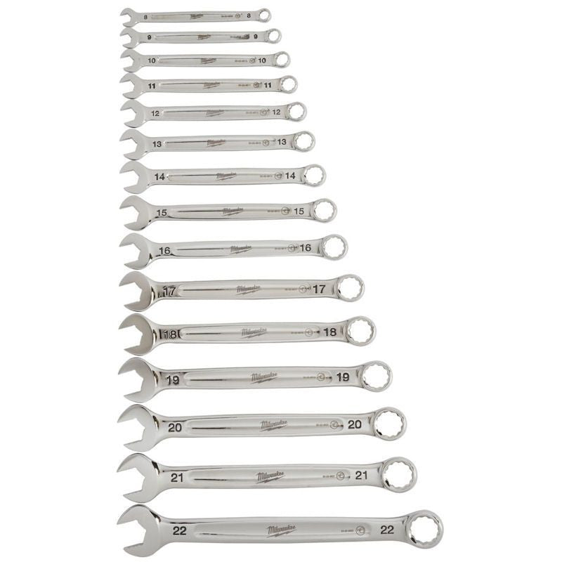 Milwaukee 15pc Metric Combination Spanner Set