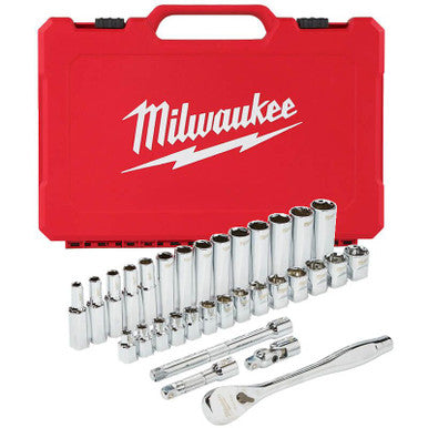 Milwaukee 3/8in Drive 32pc Ratchet & Socket Set