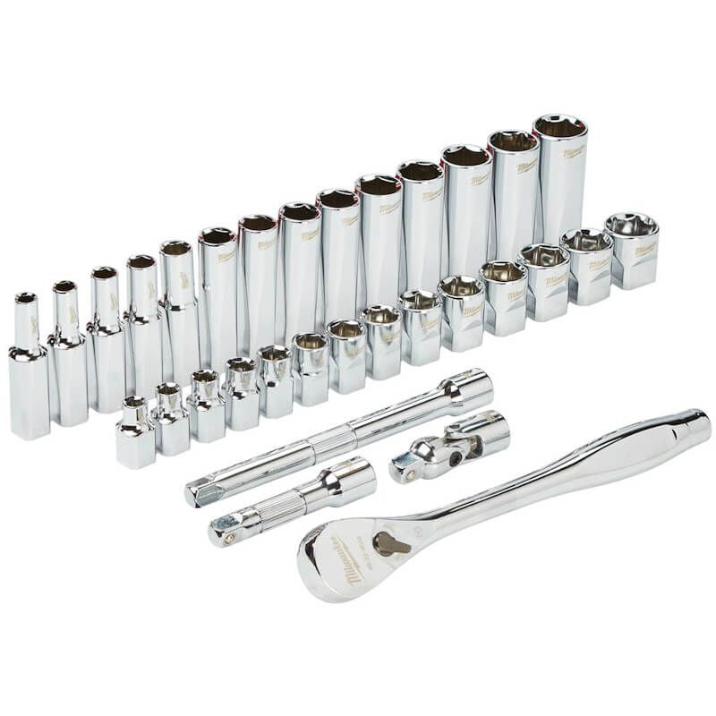 Milwaukee 3/8in Drive 32pc Ratchet & Socket Set