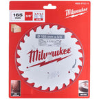 Milwaukee Circular Saw Blade with Anti Friction 165mm x 15.87mm x 24T