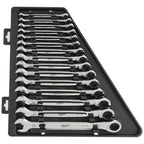 Milwaukee Ratcheting Metric Combi Spanner Set - 15pc