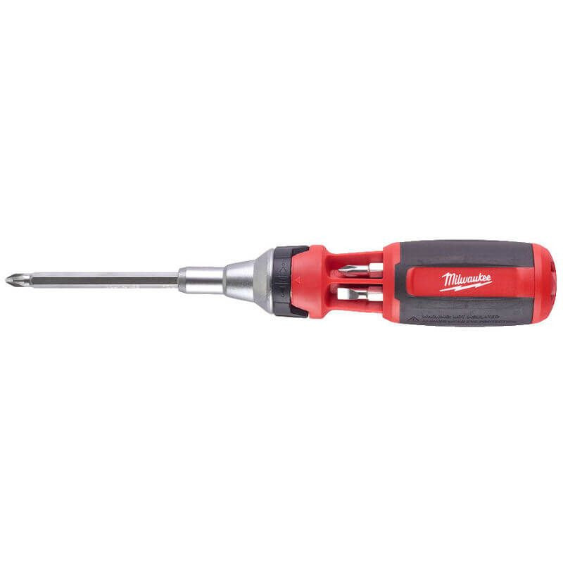 Milwaukee 9in1 Ratcheting Multibit Screwdriver - 1pc 4932471598