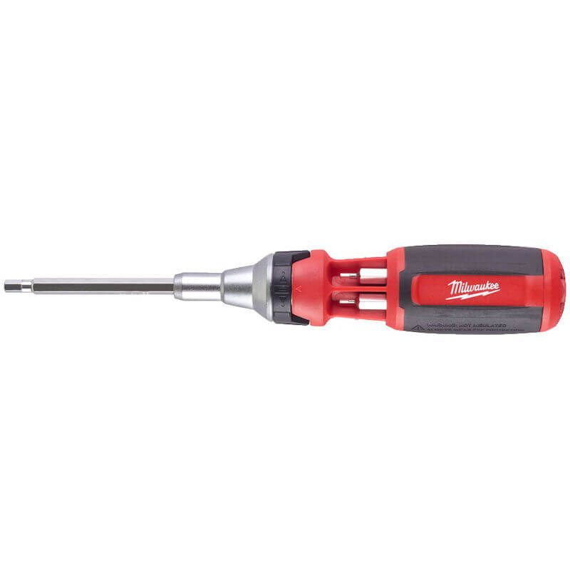 Milwaukee 9 in 1 Ratcheting Multibit Screwdriver - Hex 1pc