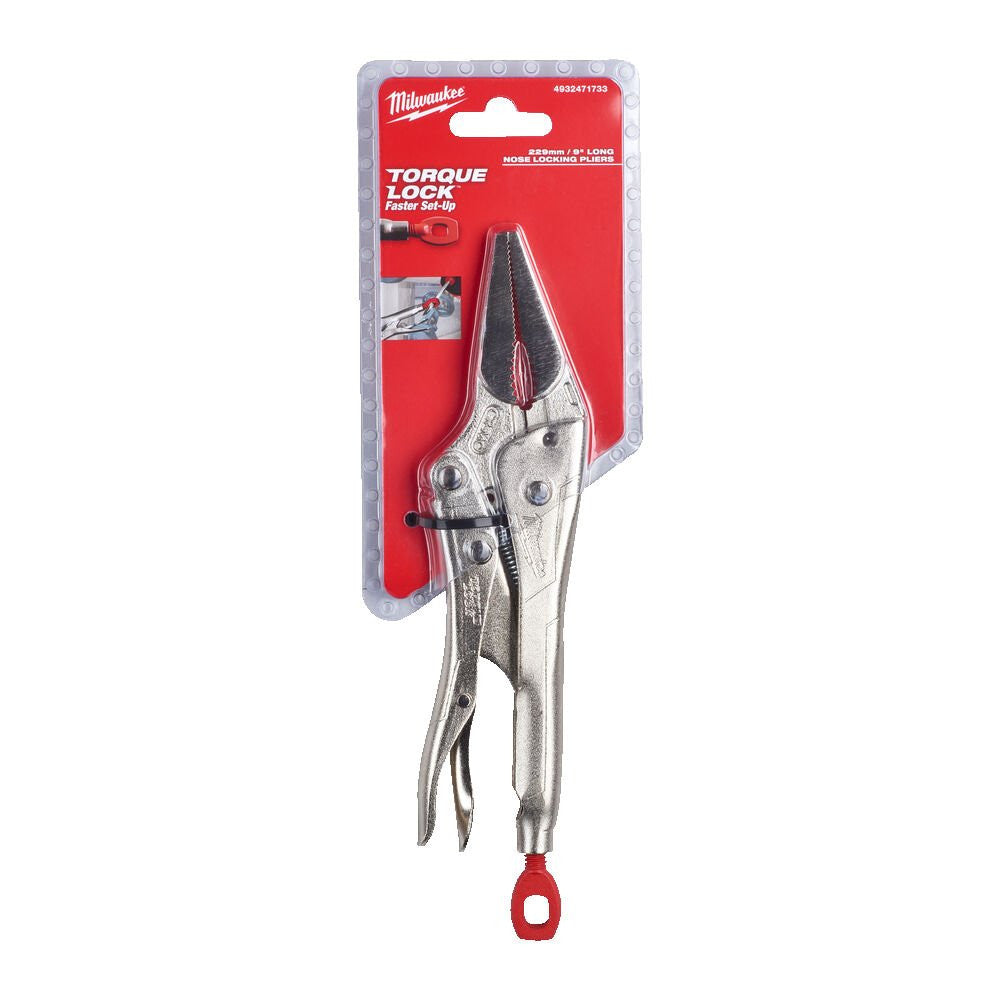 Milwaukee 4932471733 - 9 Inch TORQUE LOCK Long Nose Locking Pliers - 1pc