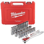 Milwaukee 1/2in Drive Metric Ratchet & Socket 28pc Set