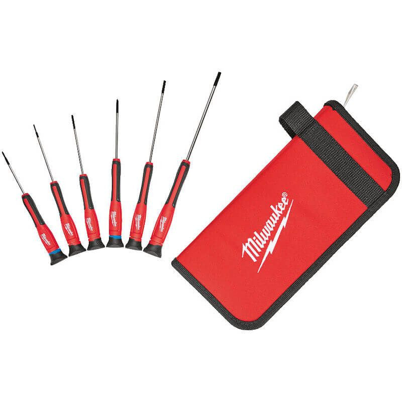 Milwaukee 4932471869 Precision Screwdriver Set 6pcs Slotted & Philips