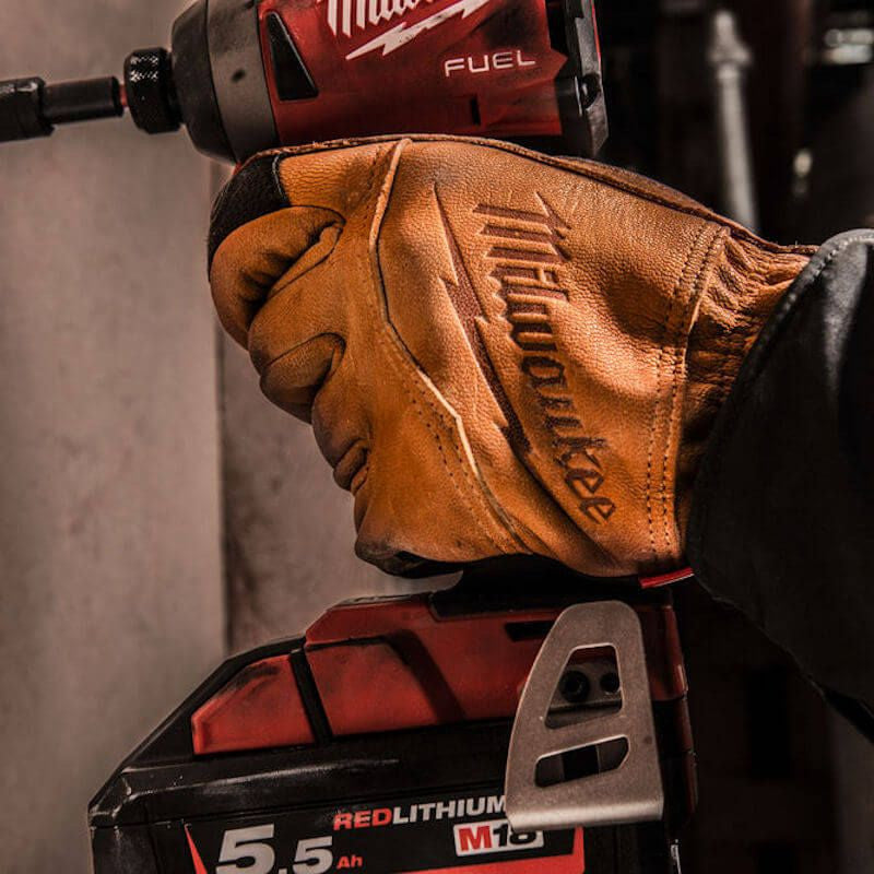 Milwaukee Leather Work Gloves - XXL