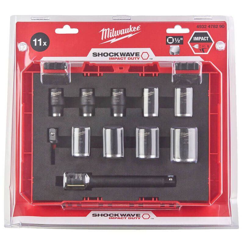 Milwaukee Shockwave 1/2 Socket Set short - 11pc