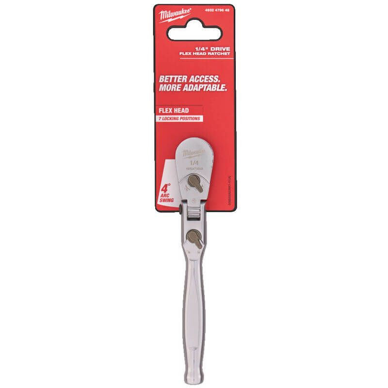 Milwaukee 1/4in Drive Flex Head Ratchet