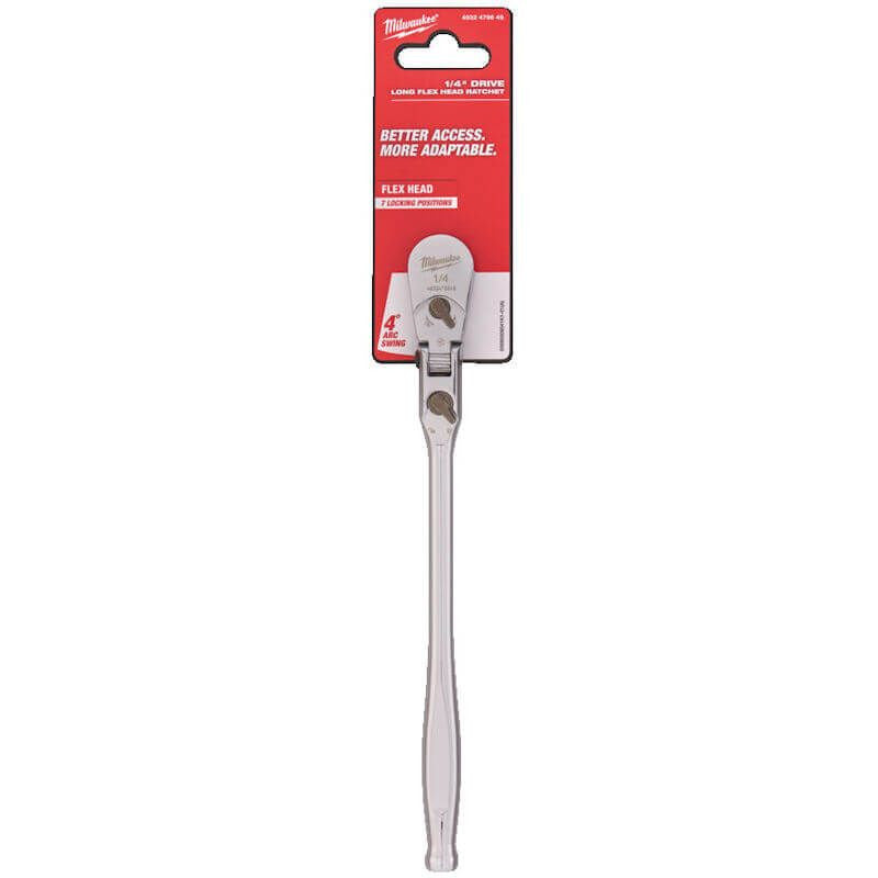 Milwaukee 1/4in Drive Long Flex Head Ratchet