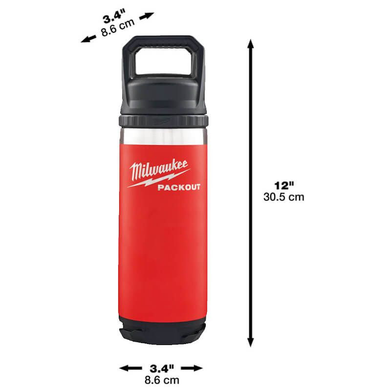 Milwaukee Packout Bottle 532ml Chug Lid - Red