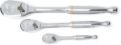 Gearwrench 3Pc 90T Ratchet Set Full Polish  1/4, 3/8, 1/2