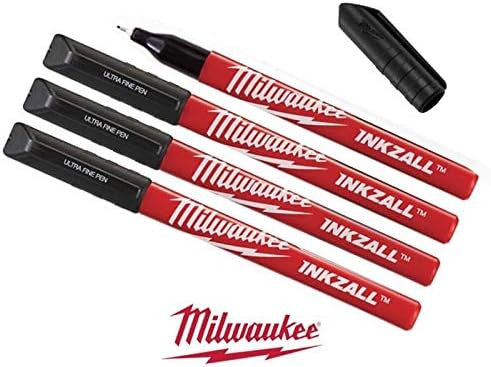 Milwaukee INKZALL Jobsite Fine Tip Black Pens - 4pc 48223164