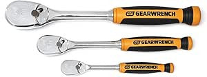 Gearwrench 3Pc 90T Cushion Grip Ratchet Set 1/4, 1/2, 3/8