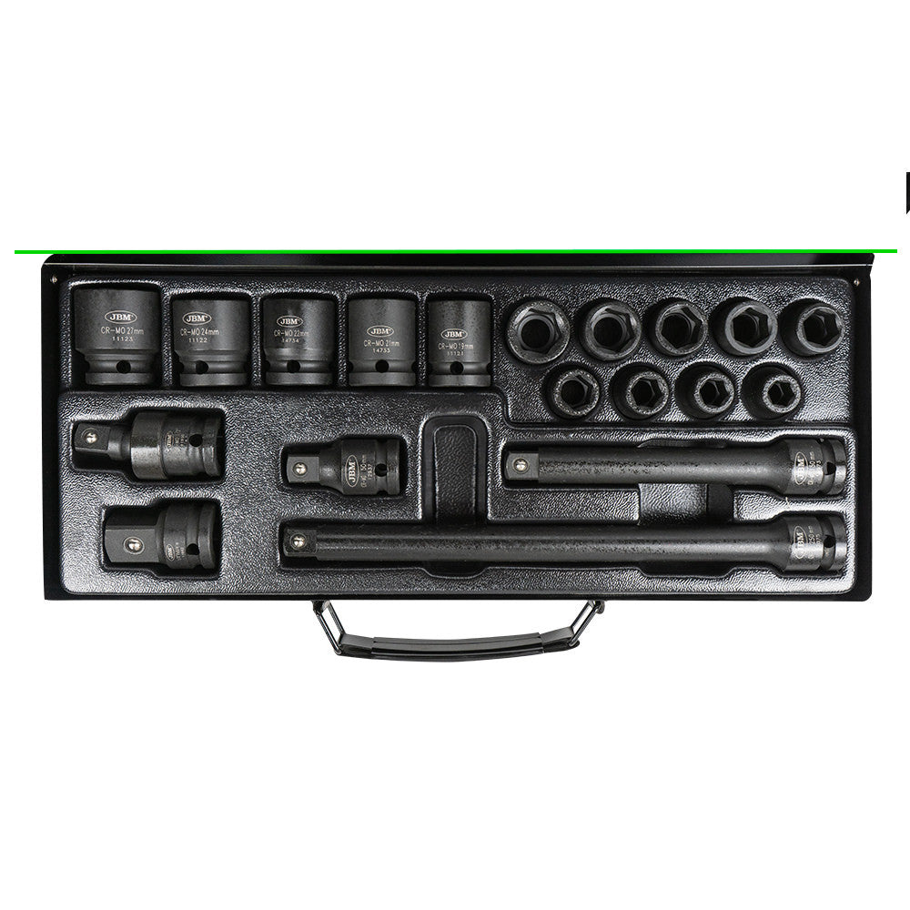 JBM Tools 19pc 1/2 Dr Impact 6pt Socket & Adaptor Set