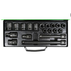 JBM Tools 19pc 1/2 Dr Impact 6pt Socket & Adaptor Set
