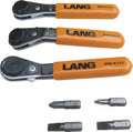 Lang Tools 3pc Ratchet Bit Wrench with 4 Bits