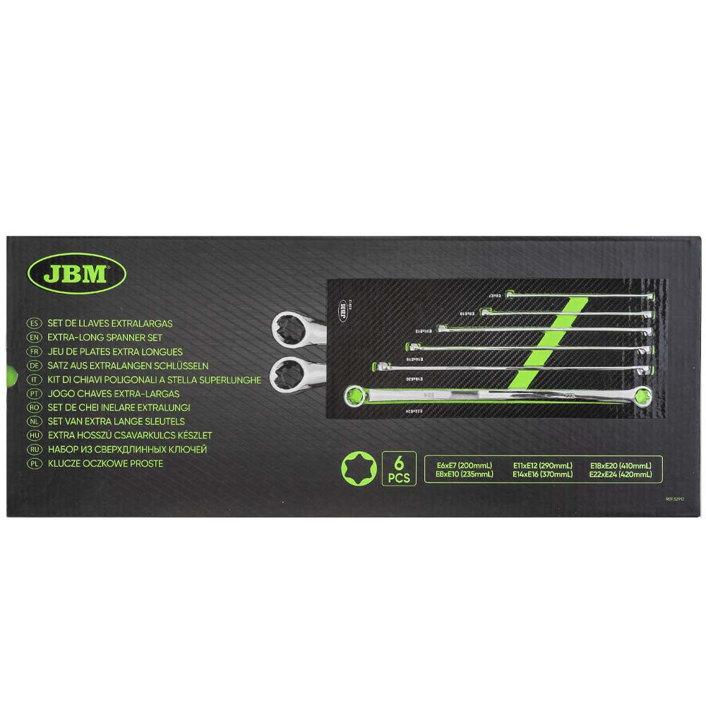 JBM Tools 6pc Torx Ex Long Spanner Set E6-E24