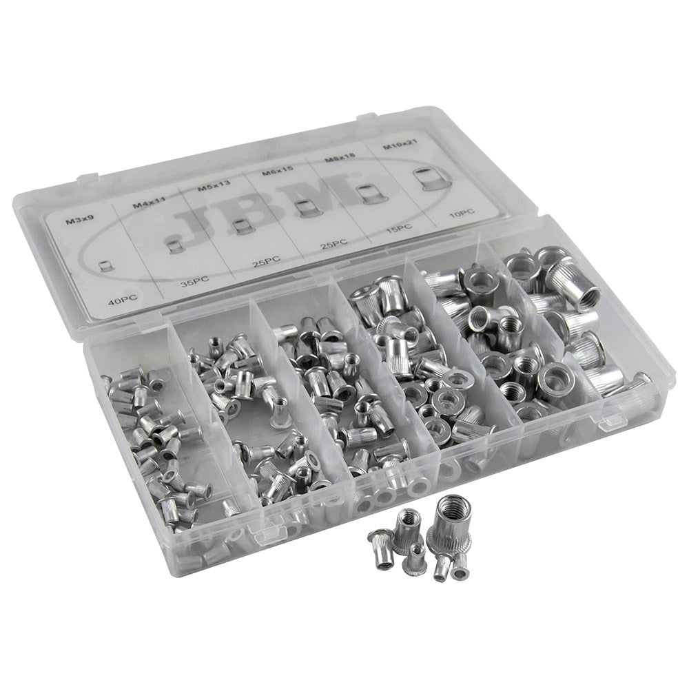 JBM Tools Aluminium Nut Rivet Case 150pc
