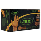 JBM Tools Orange Diamond Nitrile Disposable Gloves 100pc - Medium