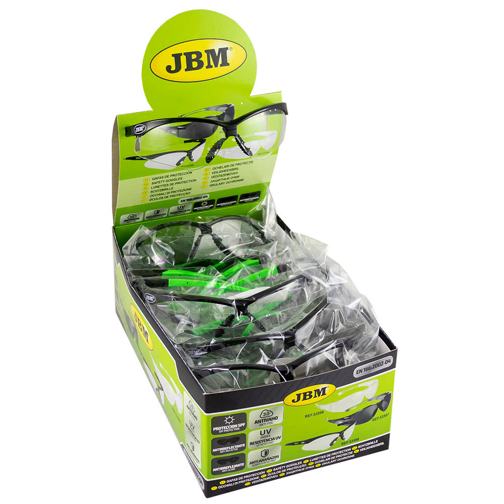 JBM Tools Protective Sport Clear Glasses - Anti-Fog