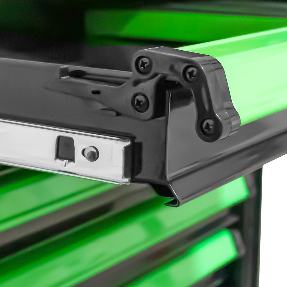 JBM Tools 7 Drawer Tool Trolley w/ Tools XL - Green & Black