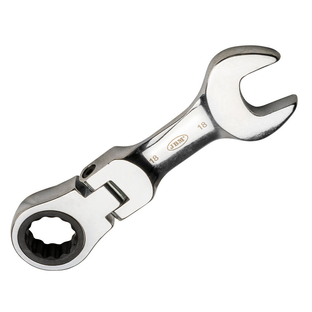 JBM Tools 12pc Stubby Flex Ratchet Ring Spanner Set