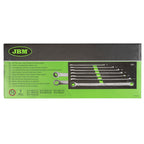 JBM Tools 7pc 72T Extra Long Ratchet Ring Spanner 8-19mm